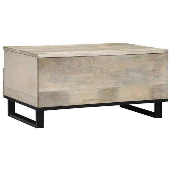 vidaXL Τραπεζάκι σαλονιού with Drawer Άσπρο, Μαύρο 80 x 54 x 40 εκ