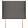 vidaXL Κεφαλάρι με Πτερύγια Γκρι 83x23x118/128 εκ. Συνθετικό Δέρμα