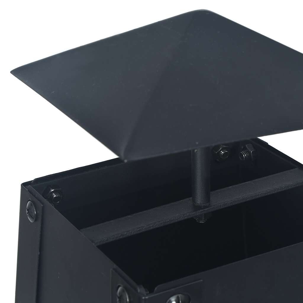 vidaXL Τζάκι Εξωτερικού Χώρου Μαύρο 35 x 35 x 99 εκ. Ατσάλινο