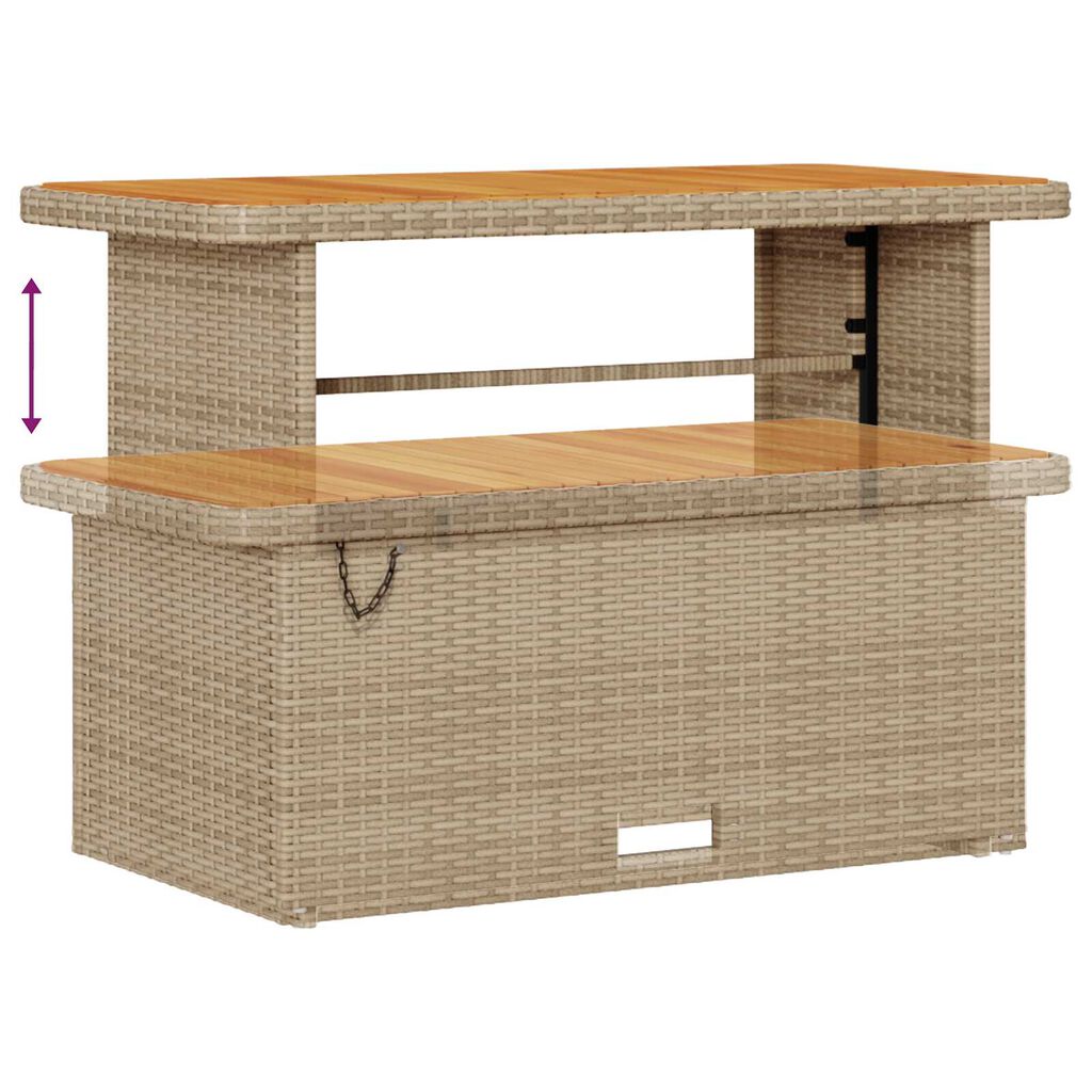 vidaXL Σετ Καναπέ Κήπου 10 pcs Μπεζ 289 x 124 x 85 εκ Ρατάν