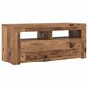 vidaXL Έπιπλο Τηλεόρασης LED Όψη Παλαιού Ξύλου 90x35x40 εκ. Επεξ. Ξύλο