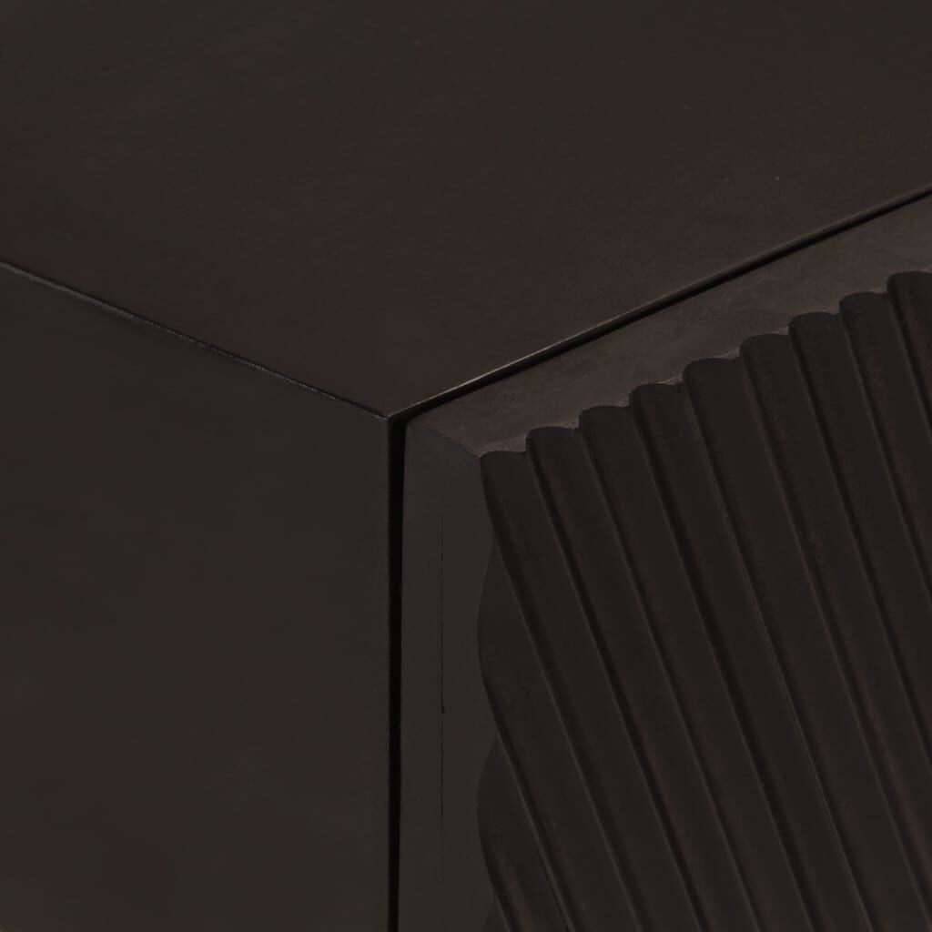 vidaXL Τραπέζι Κονσόλα Μαύρο 90x30x76 εκ. από Μασίφ Ξύλο Μάνγκο/Σίδηρο