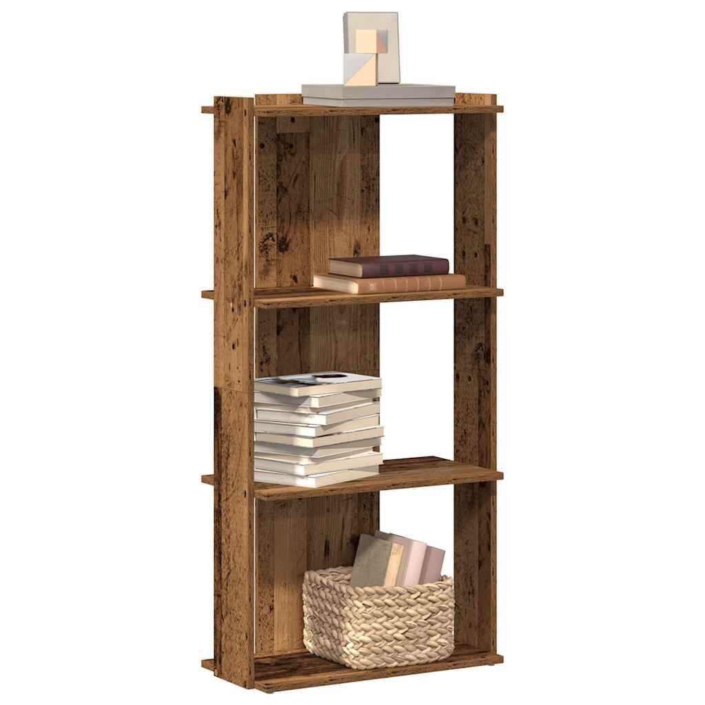 vidaXL Βιβλιοθήκη 3 επιπέδων Παλιό Ξύλο 60x30x120 cm Ξύλινη κατασκευή