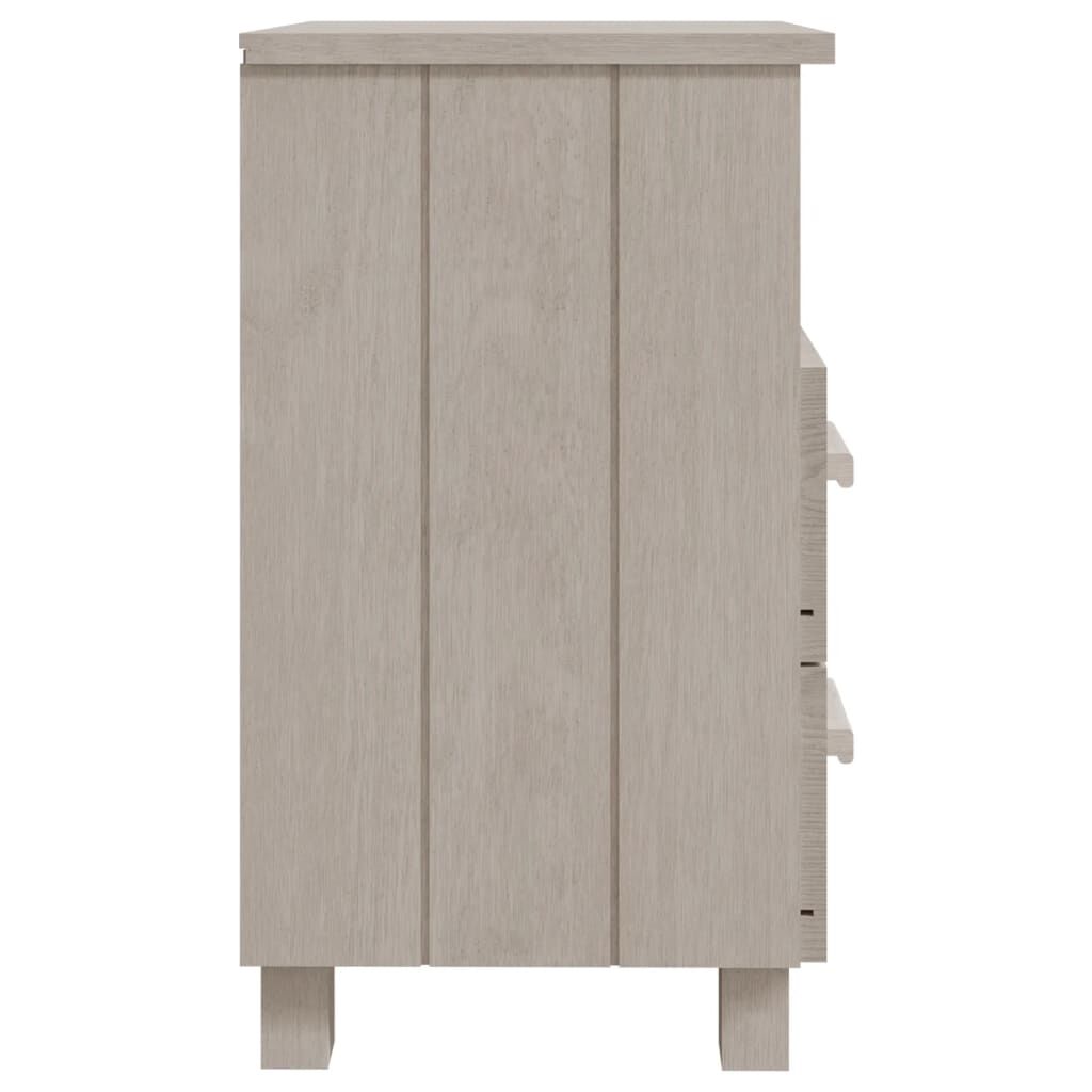 vidaXL Κομοδίνο HAMAR Λευκό 40x35x62 εκ. από Μασίφ Ξύλο Πεύκου