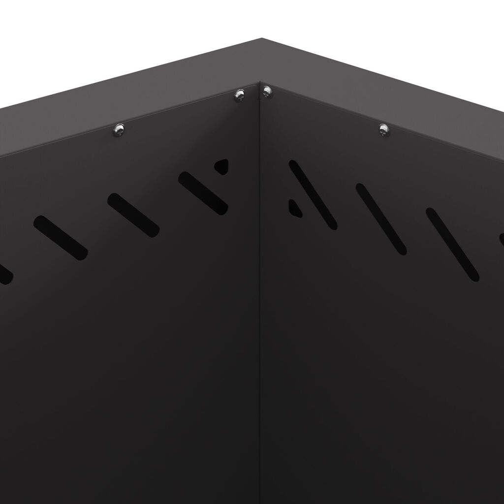 vidaXL Φωτιά Μαύρο 58 x 58 x 51 cm Κρύα έλαση από χάλυβα