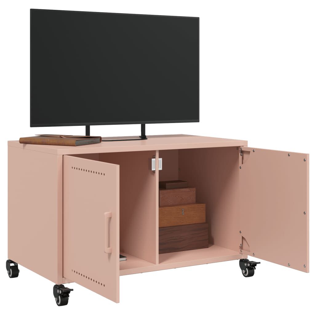 vidaXL Έπιπλο Τηλεόρασης Ροζ 68 x 39 x 43,5 εκ. Χάλυβας