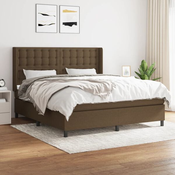 vidaXL &Kappa;&rho;&epsilon;&beta;ά&tau;&iota; Boxspring &mu;&epsilon; &Sigma;&tau;&rho;ώ&mu;&alpha; &Sigma;&kappa;&omicron;ύ&rho;&omicron; &Kappa;&alpha;&phi;έ 160x200 &epsilon;&kappa; &Upsilon;&phi;&alpha;&sigma;&mu;ά&tau;&iota;&nu;&omicron;