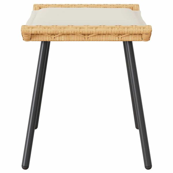 vidaXL Σκαμπό Κήπου με μαξιλάρι 2 pcs Καφέ 50 x 40 x 45εκ Πολυεστέρας