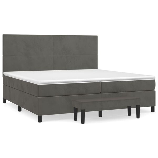 vidaXL &Kappa;&rho;&epsilon;&beta;ά&tau;&iota; Boxspring &mu;&epsilon; &Sigma;&tau;&rho;ώ&mu;&alpha; &Sigma;&kappa;&omicron;ύ&rho;&omicron; &Gamma;&kappa;&rho;&iota; 200x200 &epsilon;&kappa;. &Beta;&epsilon;&lambda;&omicron;ύ&delta;&iota;&nu;&omicron;