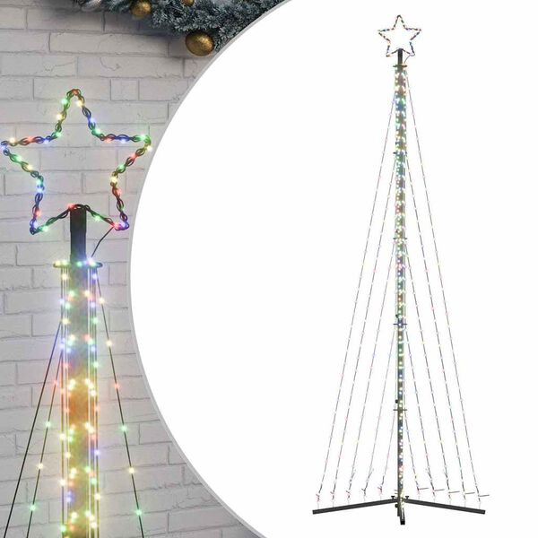 vidaXL Χριστουγεννιάτικο δέντρο LED 495 LED πολύχρωμα 300,5 εκ.
