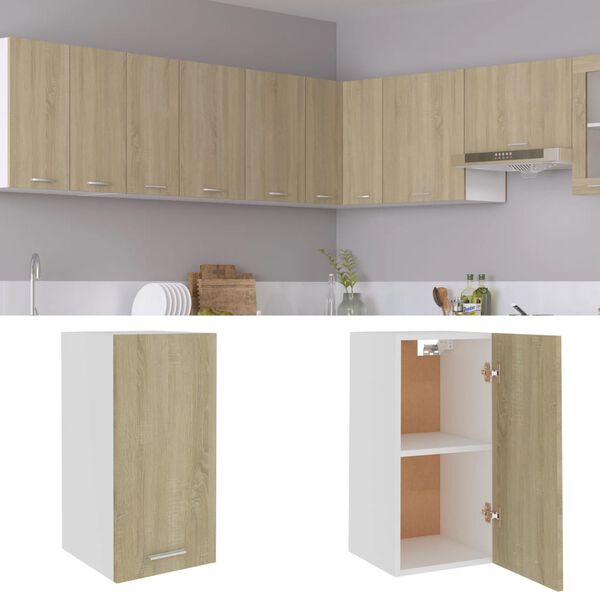 vidaXL Ντουλάπι Κρεμαστό Sonoma Δρυς 29,5x31x60 εκ. από Επεξ. Ξύλο