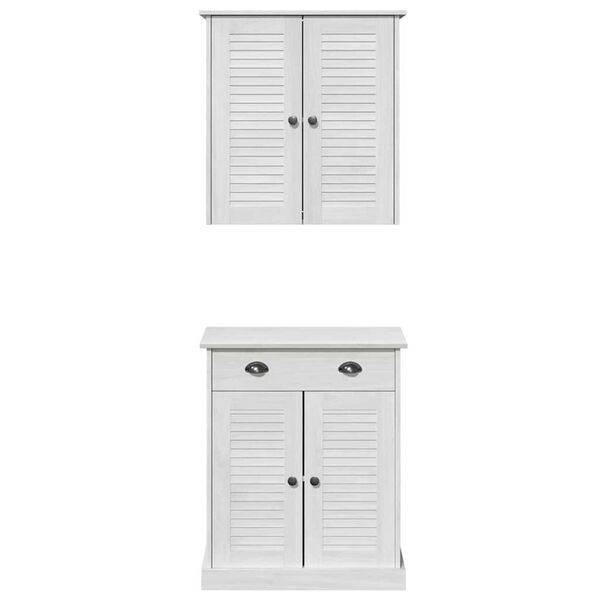 vidaXL Σετ Επίπλων Μπάνιου με συρτάρι 2 pcs Καφέ 67.5 x 34 x 80 εκ.