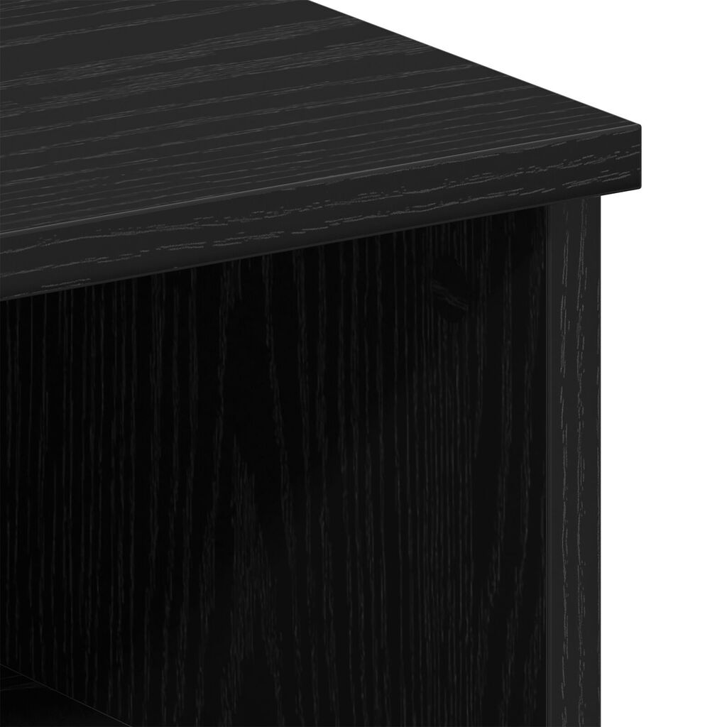 vidaXL Κομοδίνο Μαύρο Δρυς 50x32x60εκ Επεξεργασμένο Ξύλο