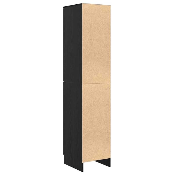 vidaXL Ψηλό Ντουλάπι Μαύρη δρυς 35 x 39 x 168 εκ Επεξεργασμένο ξύλο