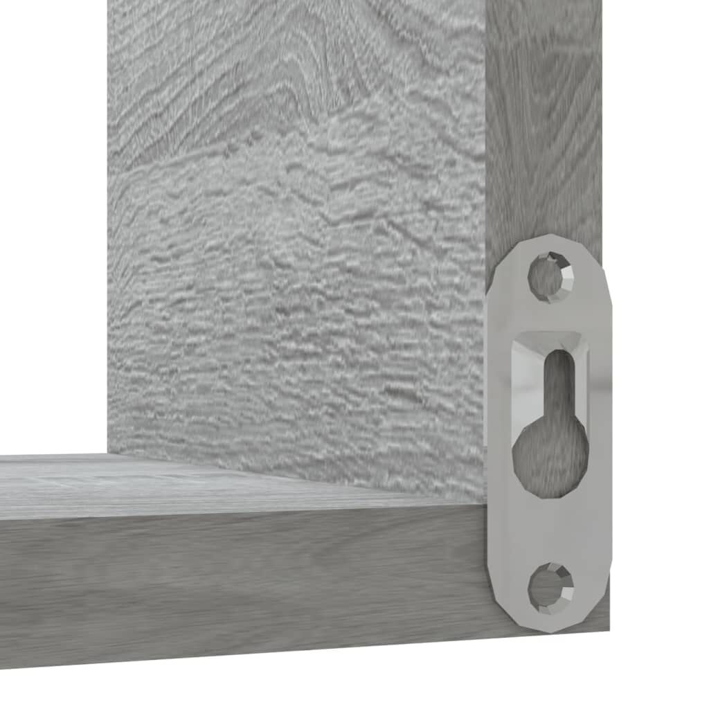 vidaXL Γωνιακή Ραφιέρα Τοίχου Γκρι Sonoma 40x40x50 εκ. Επεξεργ. Ξύλο