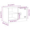 vidaXL Έπιπλο Τηλεόρασης Ανθρακί 67x39x44 εκ. από Χάλυβα