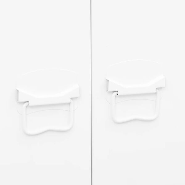 vidaXL Ντουλάπα Βιομηχανική Λευκή 90 x 50 x 180 εκ. Μεταλλική