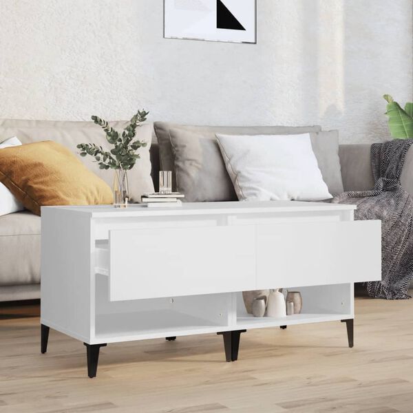 vidaXL Βοηθητικά Τραπέζια 2 τεμ. Λευκά 50x46x50 εκ. Επεξεργασμένο Ξύλο
