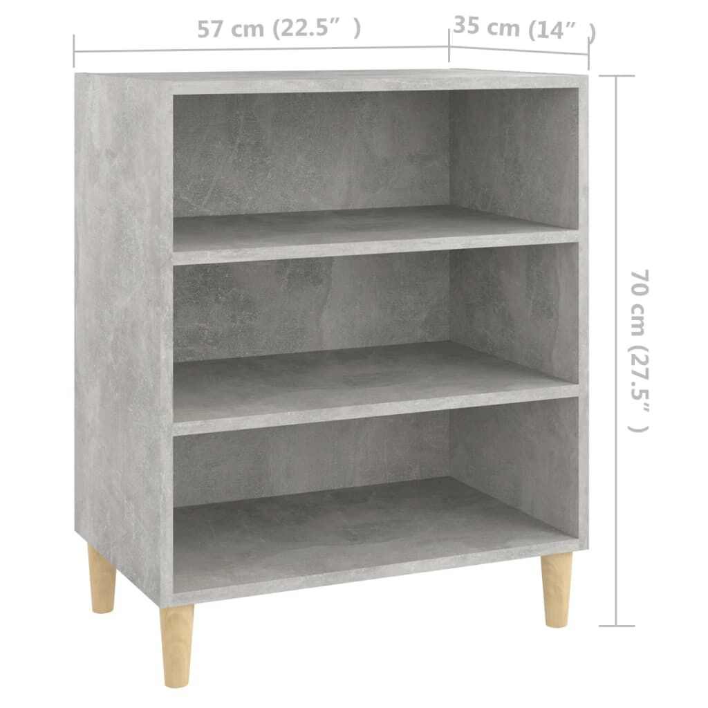vidaXL Ντουλάπι Γκρι Σκυροδέματος 57x35x70 εκ. Επεξεργασμένο Ξύλο