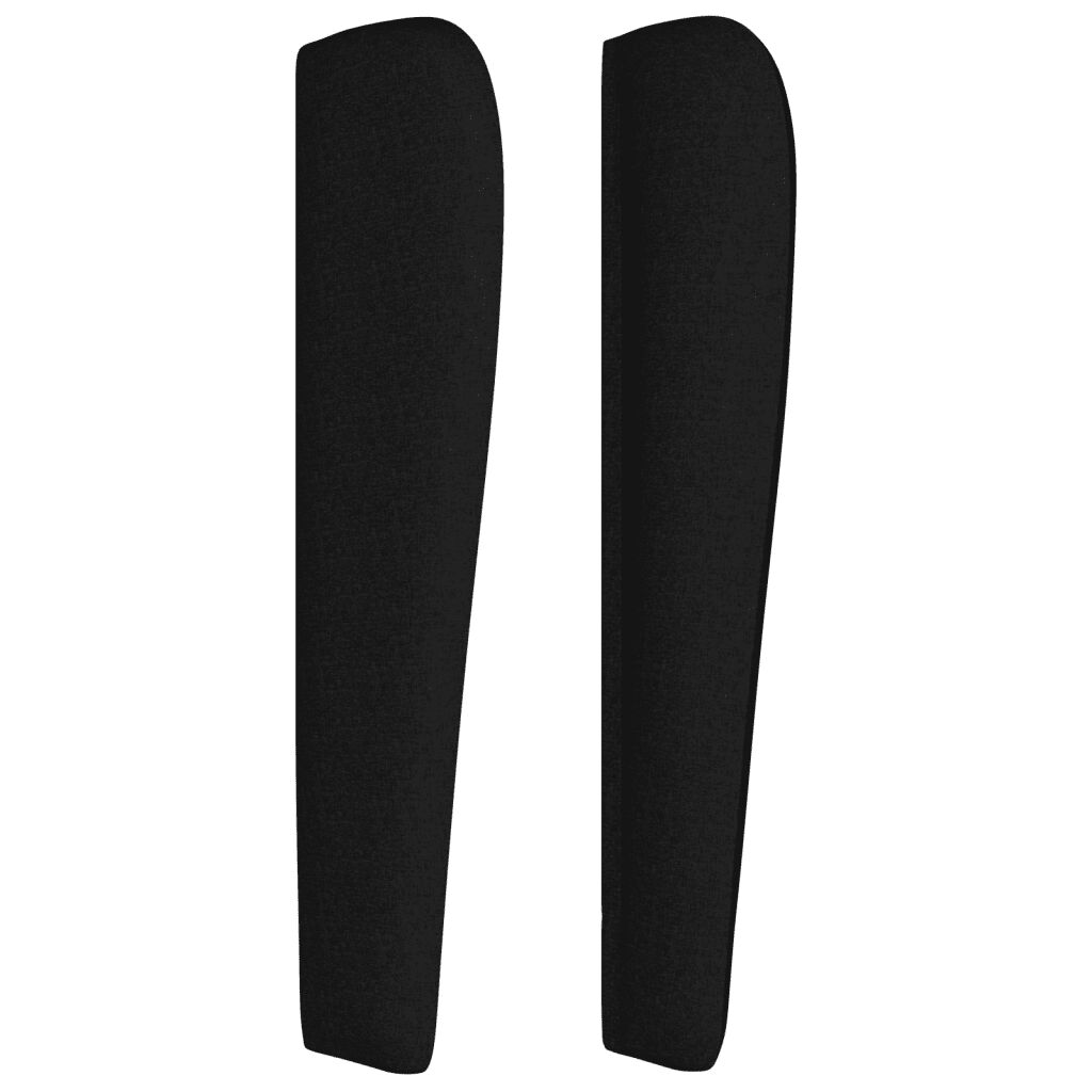 vidaXL Κρεβάτι Boxspring με Στρώμα Μαύρο 90x200 εκ. Υφασμάτινο