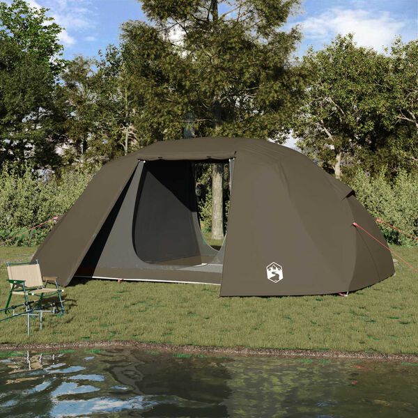 vidaXL Σκηνή ψαρέματος με στέγη Καφέ 514 x 465 x 187 εκ. Πολυεστέρας