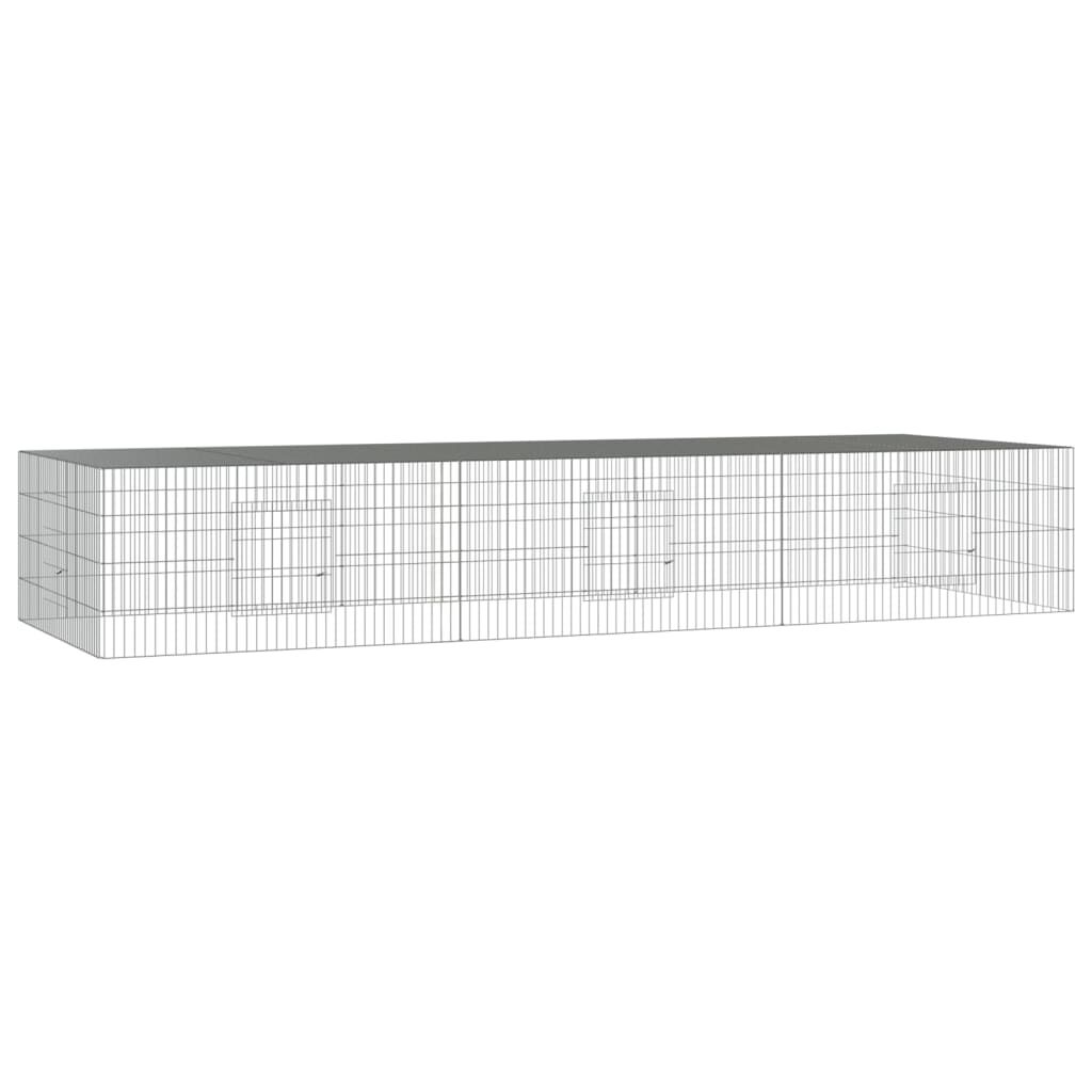 vidaXL Κλουβί Κουνελιών 3 Πάνελ 325x109x54 εκ. από Γαλβανισμένο Σίδερο