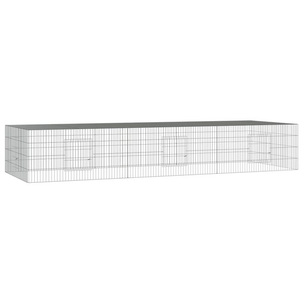 vidaXL Κλουβί Κουνελιών 3 Πάνελ 325x109x54 εκ. από Γαλβανισμένο Σίδερο