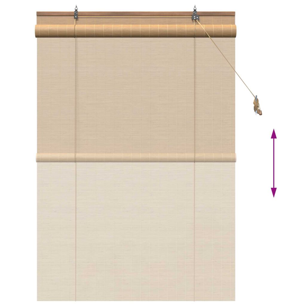 vidaXL Ρολά και Σκίες Παραθύρων Ανοιχτό καφέ 100 x 160 cm Μπαμπού