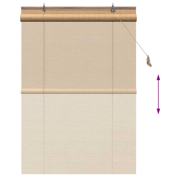 vidaXL Ρολά και Σκίες Παραθύρων Ανοιχτό καφέ 100 x 160 cm Μπαμπού