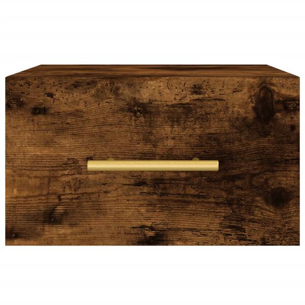 vidaXL Κομοδίνο Επιτοίχιο Καπνιστή Δρυς 35 x 35 x 20 εκ.