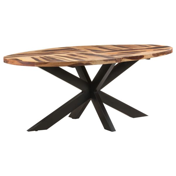 vidaXL Τραπεζαρία Οβάλ 200x100x75 εκ Ξύλο Ακακίας