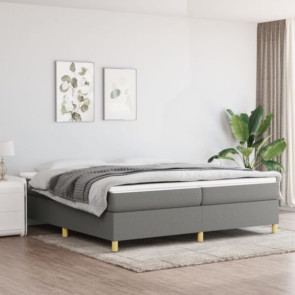 vidaXL &Kappa;&rho;&epsilon;&beta;ά&tau;&iota; Boxspring &mu;&epsilon; &Sigma;&tau;&rho;ώ&mu;&alpha; &Sigma;&kappa;&omicron;ύ&rho;&omicron; &Gamma;&kappa;&rho;&iota; 200x200 &epsilon;&kappa;. &Upsilon;&phi;&alpha;&sigma;&mu;ά&tau;&iota;&nu;&omicron;