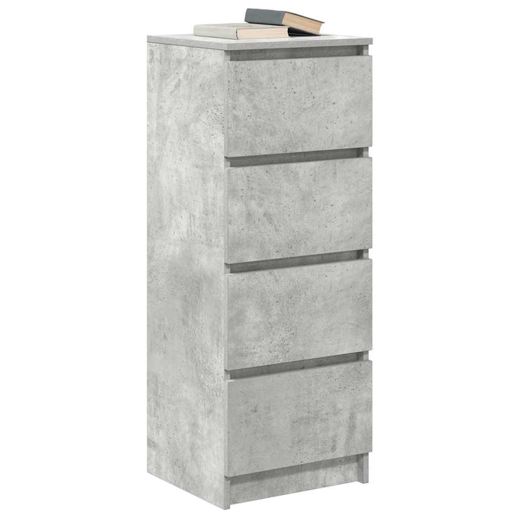 vidaXL Ντουλάπι Γκρι Σκυροδέματος 37,5x35x99 εκ. Επεξεργασμένο Ξύλο