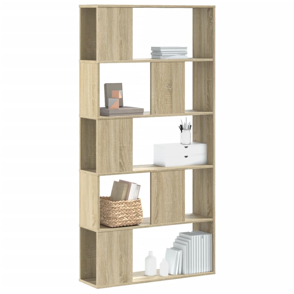 vidaXL Βιβλιοθήκη 5Επιπέδων Sonoma Δρυς 80,5x23,5x162,5 εκ. Επεξ. Ξύλο