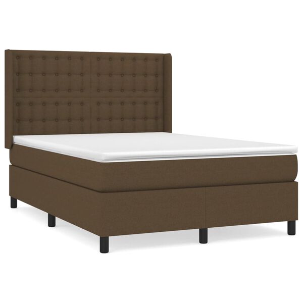 vidaXL &Kappa;&rho;&epsilon;&beta;ά&tau;&iota; Boxspring &mu;&epsilon; &Sigma;&tau;&rho;ώ&mu;&alpha; &Sigma;&kappa;&omicron;ύ&rho;&omicron; &Kappa;&alpha;&phi;έ 140x190 &epsilon;&kappa;. &Upsilon;&phi;&alpha;&sigma;&mu;ά&tau;&iota;&nu;&omicron;