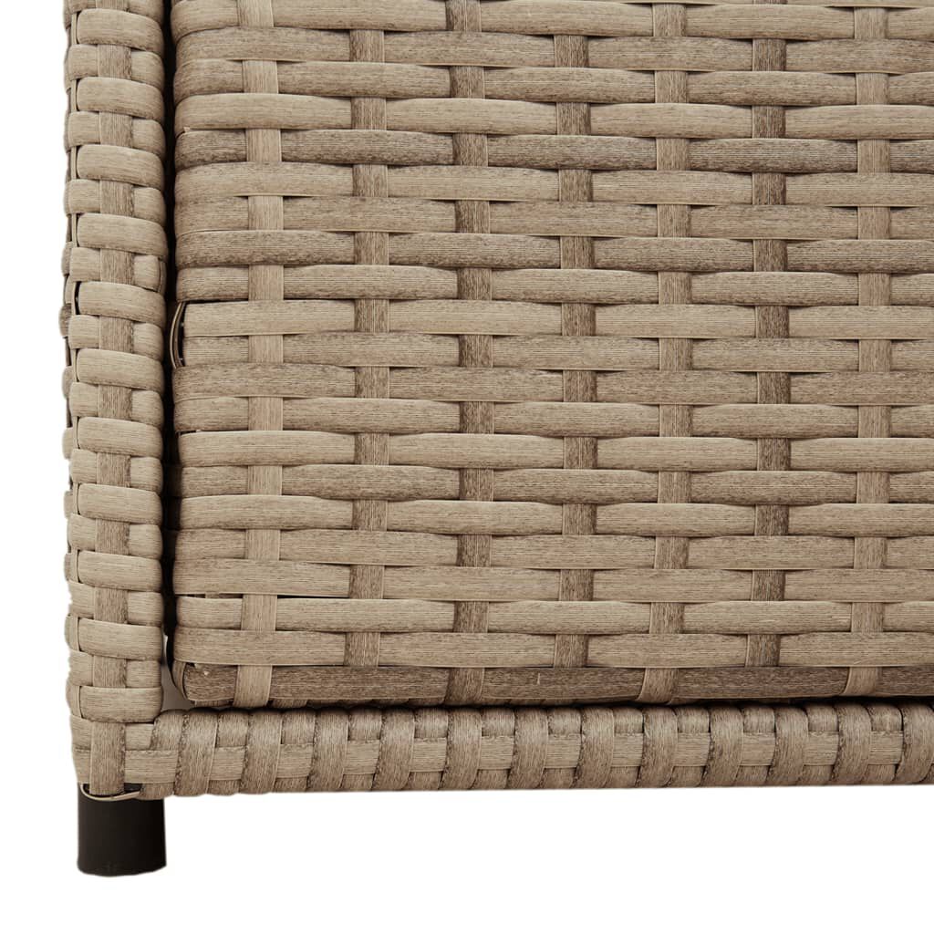 vidaXL Ντουλάπι Αποθήκευσης Κήπου Beige 55x59x69 εκ. Συνθετικό Ρατάν