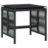 vidaXL Σκαμπό Κήπου 4 τεμ. Μαύρα 41x41x36 Συνθετικό Ρατάν με Μαξιλάρια