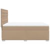vidaXL Κρεβάτι Boxspring με Στρώμα Καπουτσίνο 140x190εκ.από Συνθ.Δέρμα