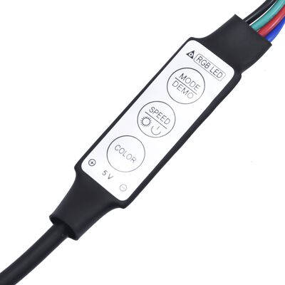vidaXL Κεφαλάρι Κρεβατιού LED Σκούρο Γκρι 100x5x78/88 εκ. Υφασμάτινο
