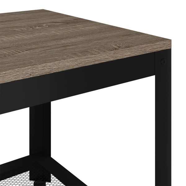 vidaXL Τραπεζάκι Σαλονιού Γκρι/Μαύρο 90x45x45 εκ. από MDF/Σίδερο