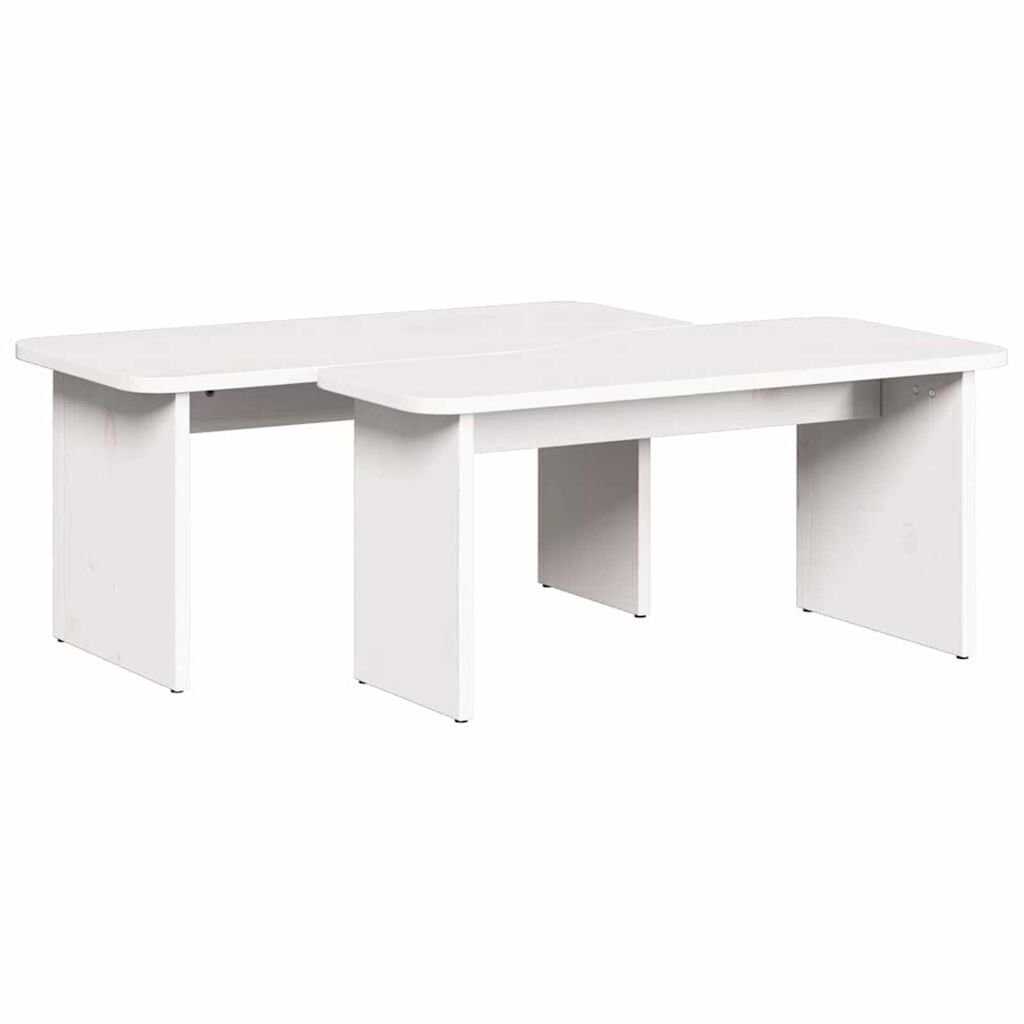vidaXL Τραπεζάκι σαλονιού 2 pcs Λευκό 100 x 69 x 35.5 εκατοστά