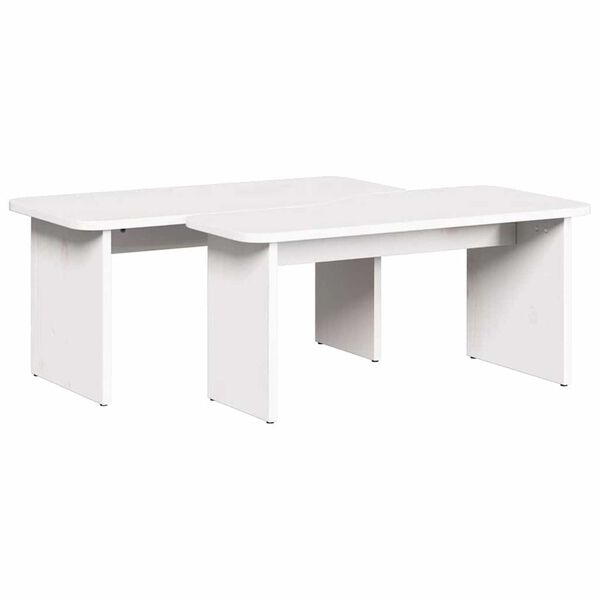 vidaXL Τραπεζάκι σαλονιού 2 pcs Λευκό 100 x 69 x 35.5 εκατοστά