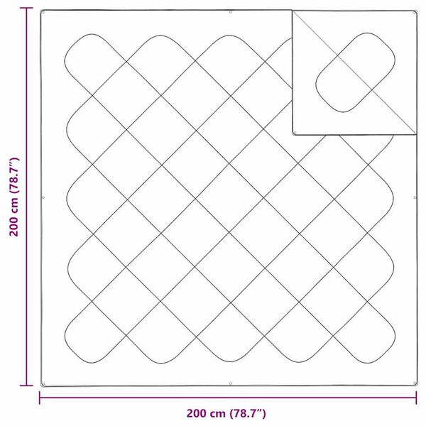 vidaXL Πάπλωμα με Μαξιλάρια Άλλο 3 pcs Λευκό 200 x 200 cm Μικροΐνες