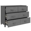 vidaXL Συρταριέρα HAMAR Σκ. Γκρι 113 x 40 x 80εκ. Μασίφ Ξύλο Πεύκου