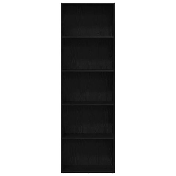vidaXL Βιβλιοθήκη Μαύρη Δρυς 60x30x189 εκ. από Επεξεργασμένο Ξύλο