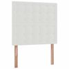 vidaXL Οθωμανικό κρεβάτι με στρώμα Λευκό 90x190cm Faux Leather