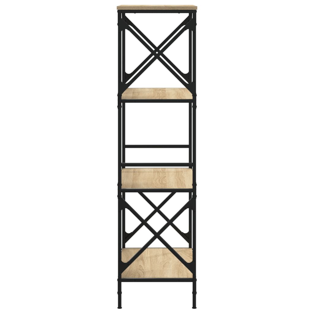 vidaXL Βιβλιοθήκη 4 Επιπέδων Sonoma Δρυς 59x35x132 εκ. Επεξεργ. Ξύλο