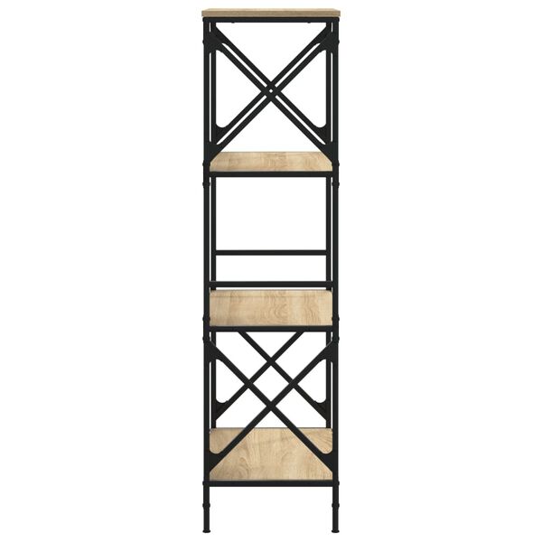 vidaXL Βιβλιοθήκη 4 Επιπέδων Sonoma Δρυς 59x35x132 εκ. Επεξεργ. Ξύλο