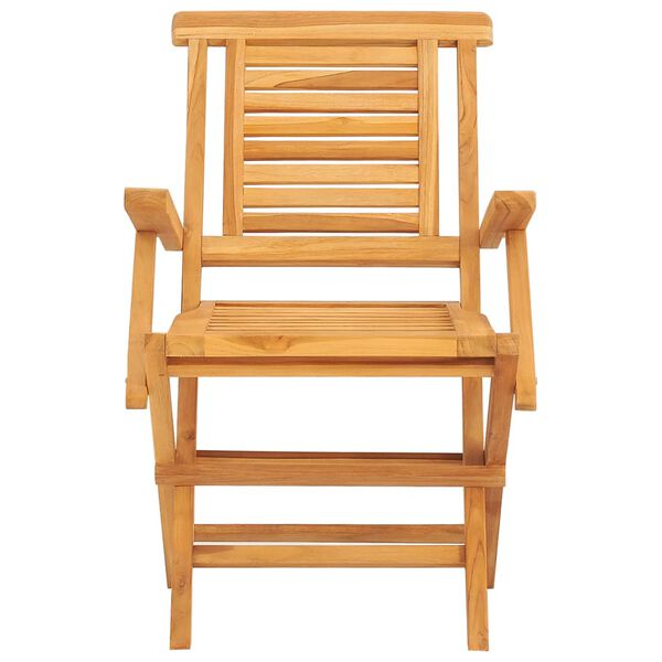 vidaXL Καρέκλες Κήπου Πτυσσόμενες 2 τεμ. 56x63x90 εκ. Μασίφ Ξύλο Teak
