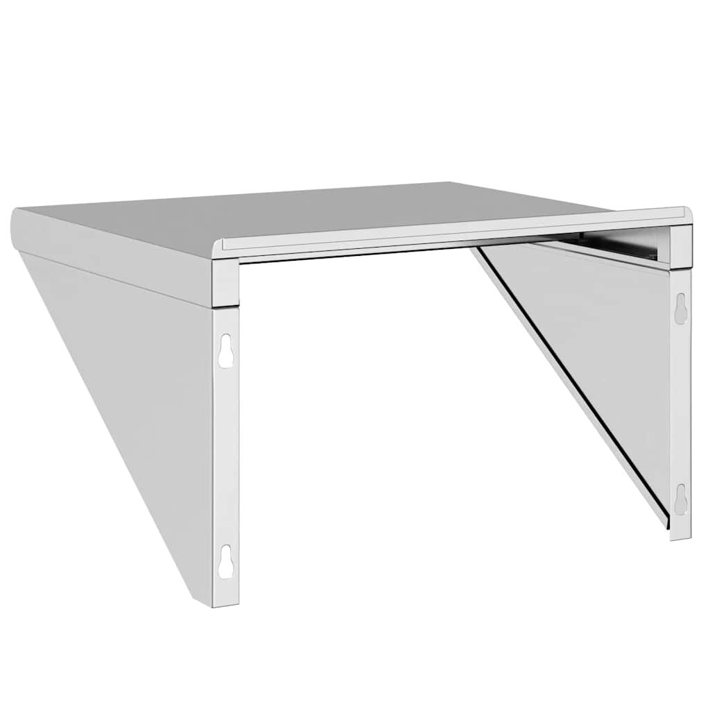 vidaXL Ράφι Τοίχου Ασημί 50x45x31 εκ. Ανοξείδωτο Ατσάλι